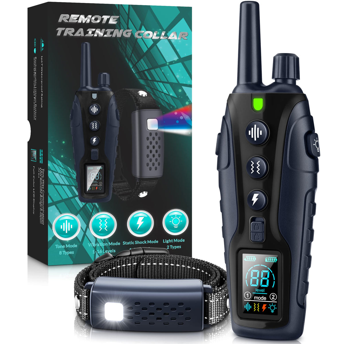 Waterproof Rechargeable Dog Training Collar with Remote W5220