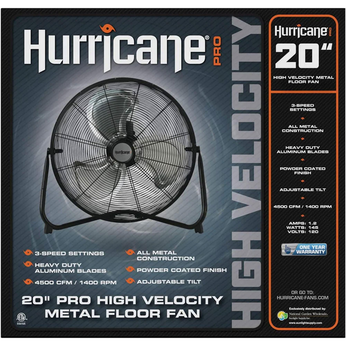 Black 20in 3 Speeds Floor Fan 2 Pack F332
