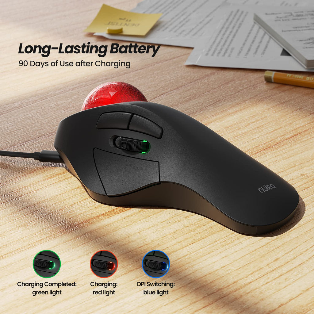 Wireless Trackball Mouse Ergonomic I7610