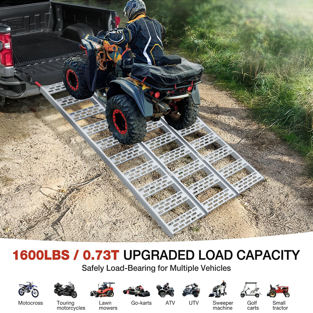 Aluminum Tri-Folding Truck Ramps 1600Lbs Max P646601