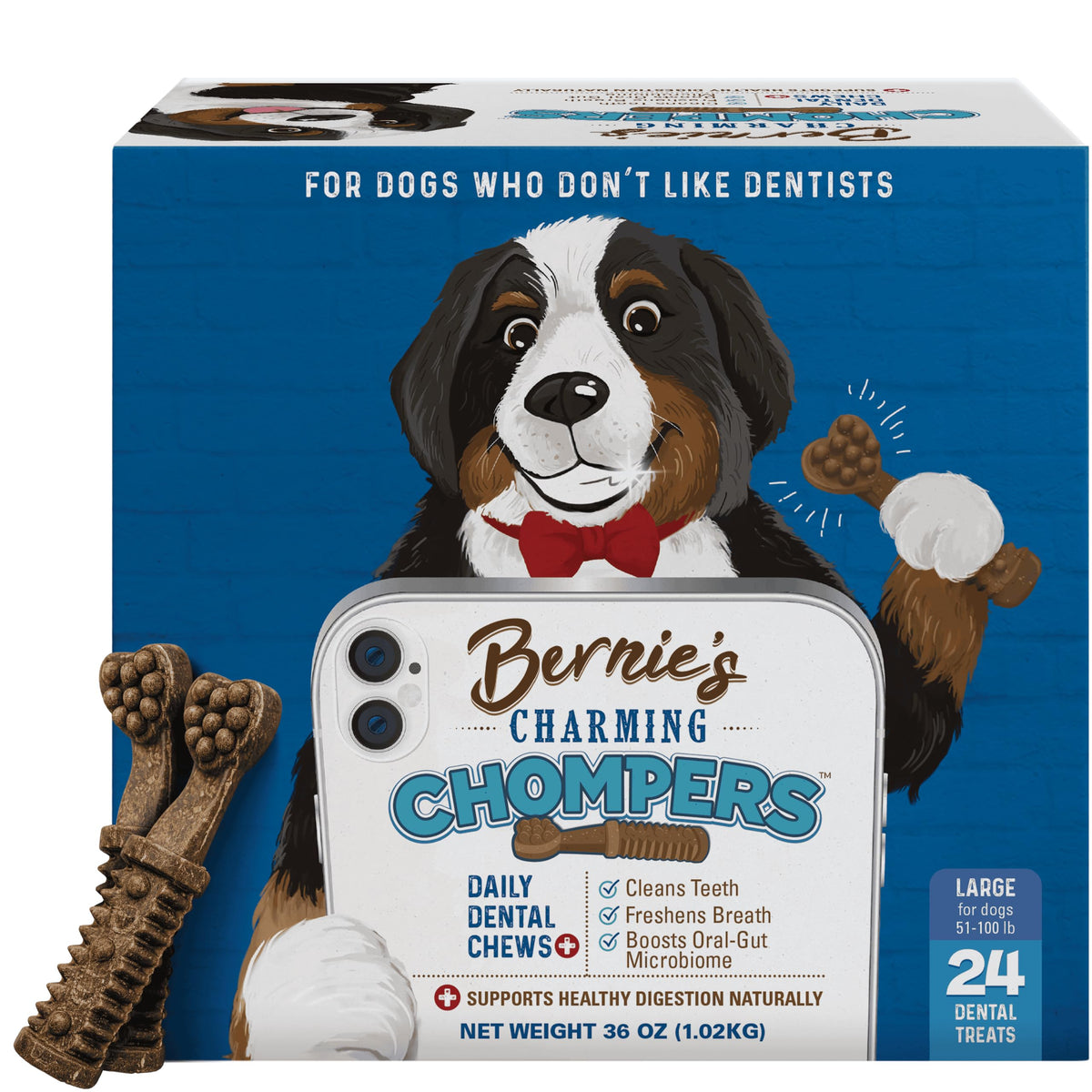 Dog Dental Chews, 24 Ct Q9007