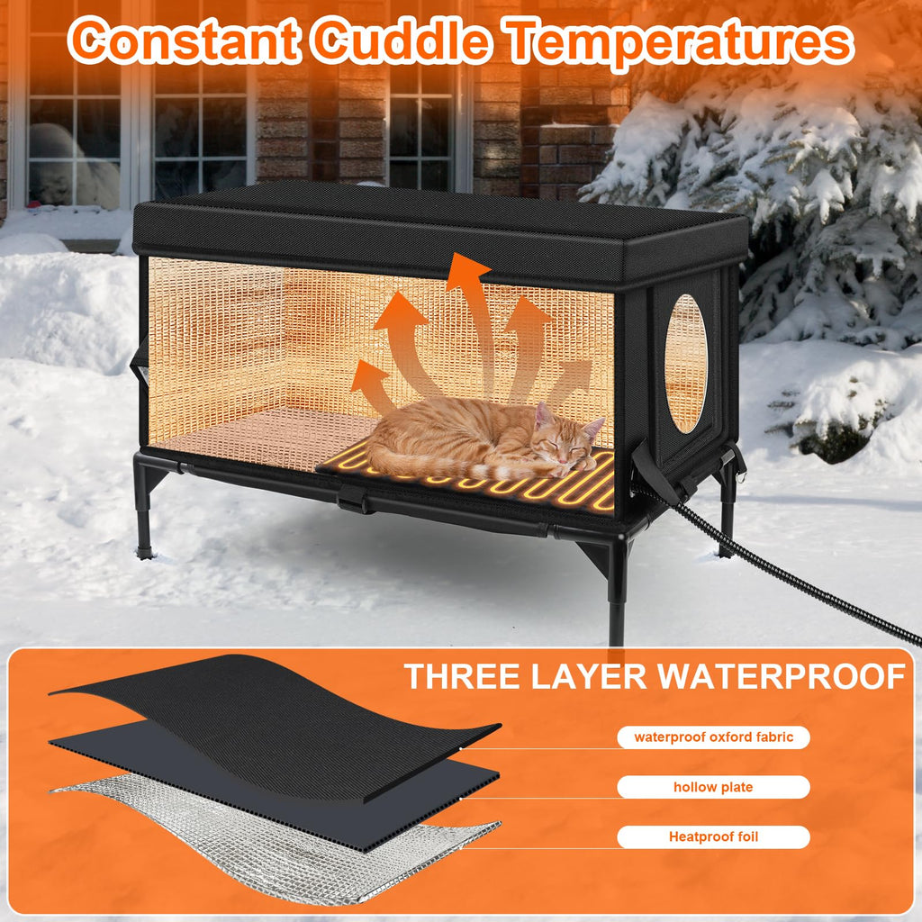 Insulated Heated Cat House Q215449