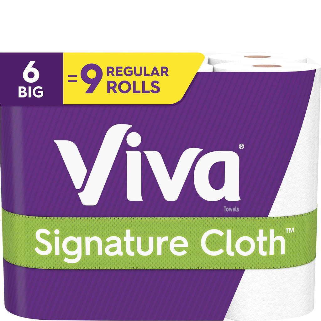 White Paper Towels, 6 Big Rolls X153715