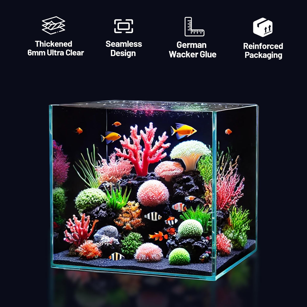 16 Gallon Ultra Clear Low Iron Aquarium M27645