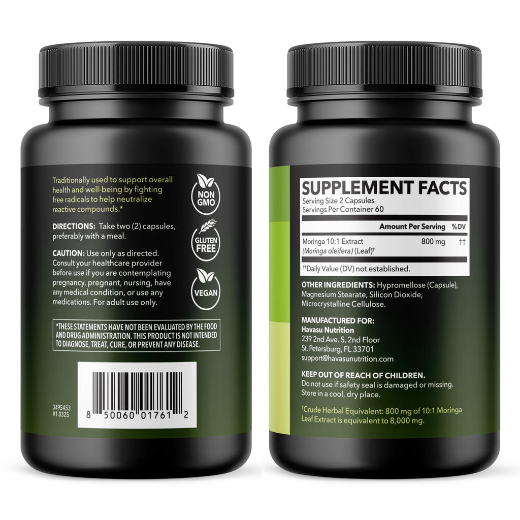 Moringa Capsules 800mg 120 Count I669