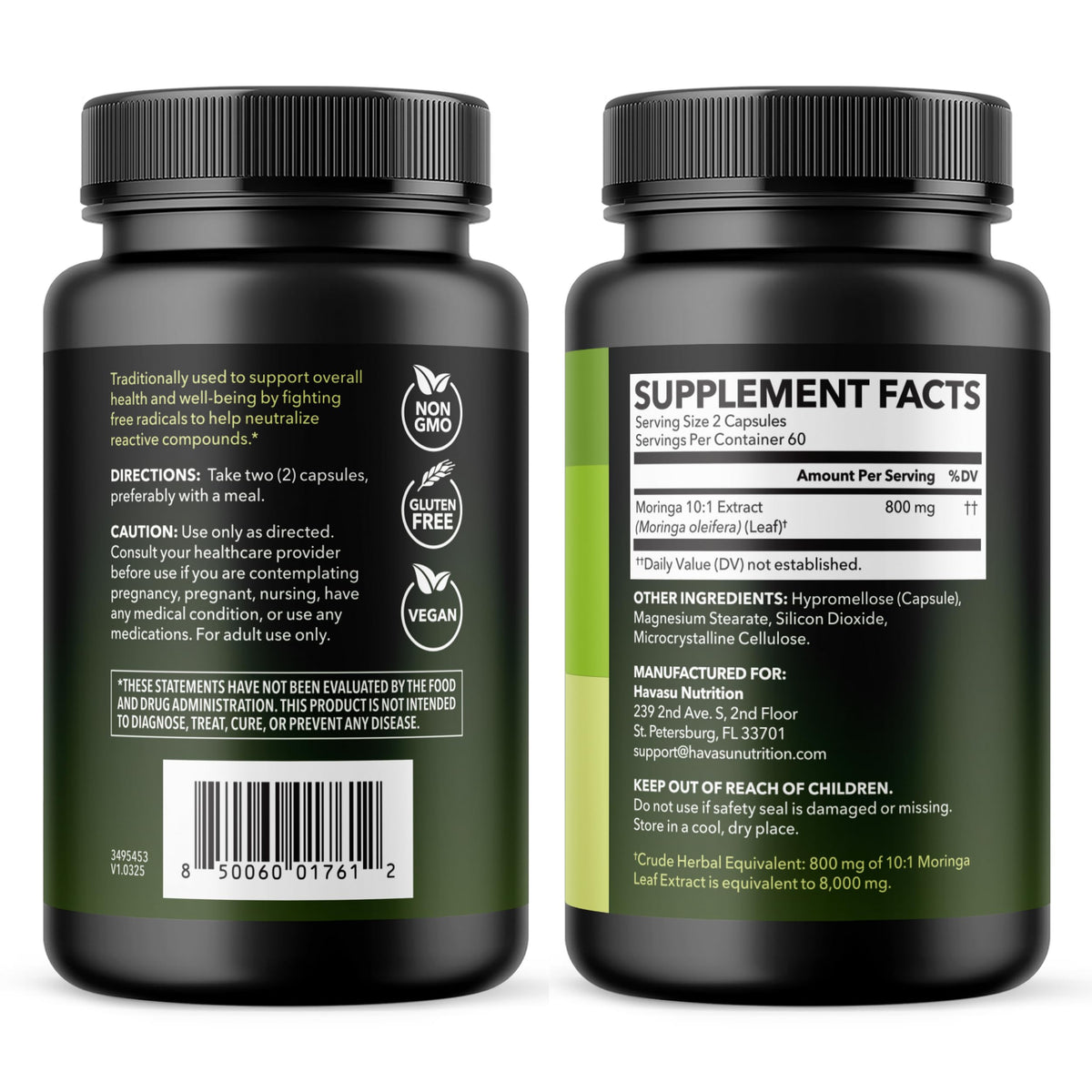 Moringa Capsules 800mg 120 Count I669