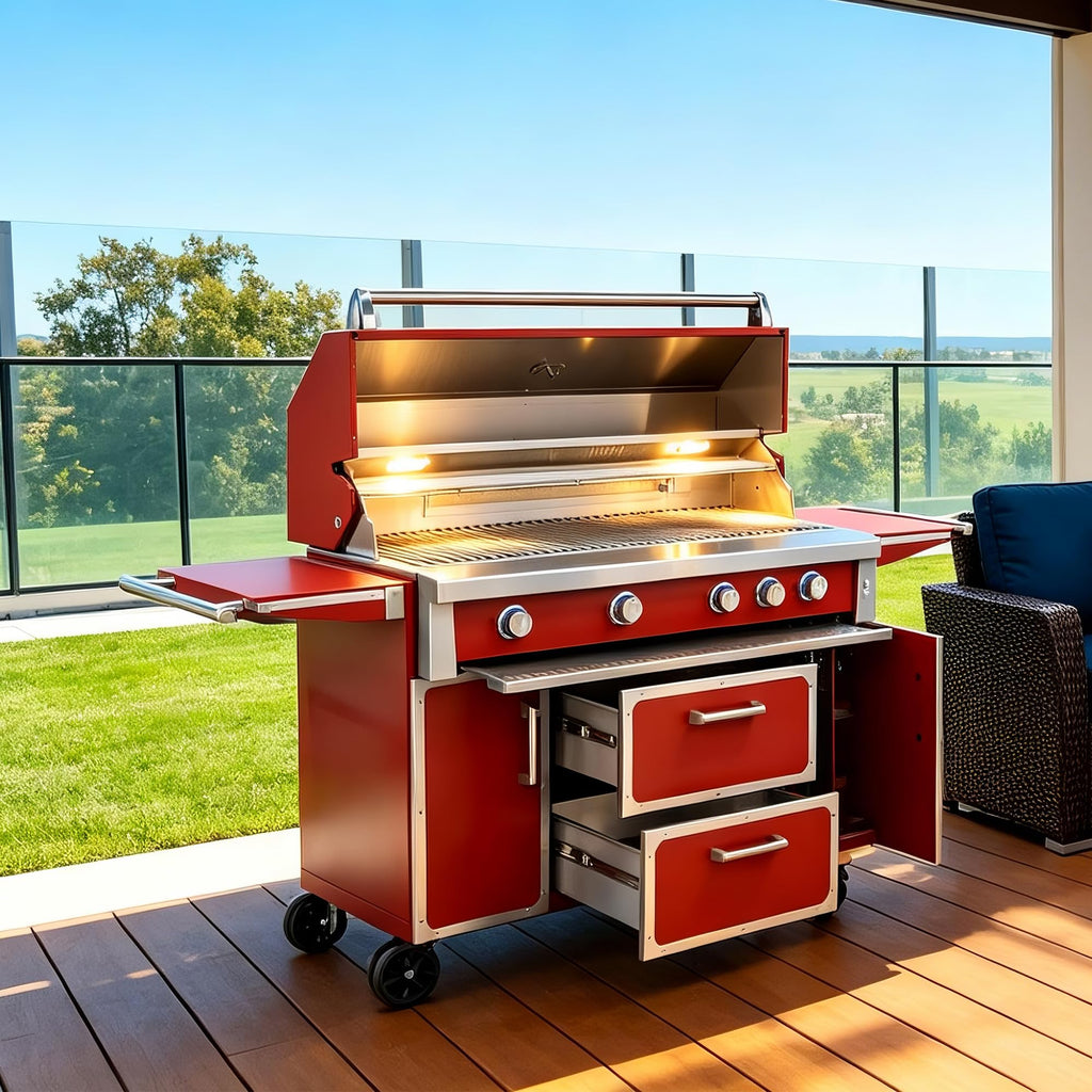 49" Propane Gas Grill, 304 Stainless Steel, 99K BTU, 828 Sq.In I5606