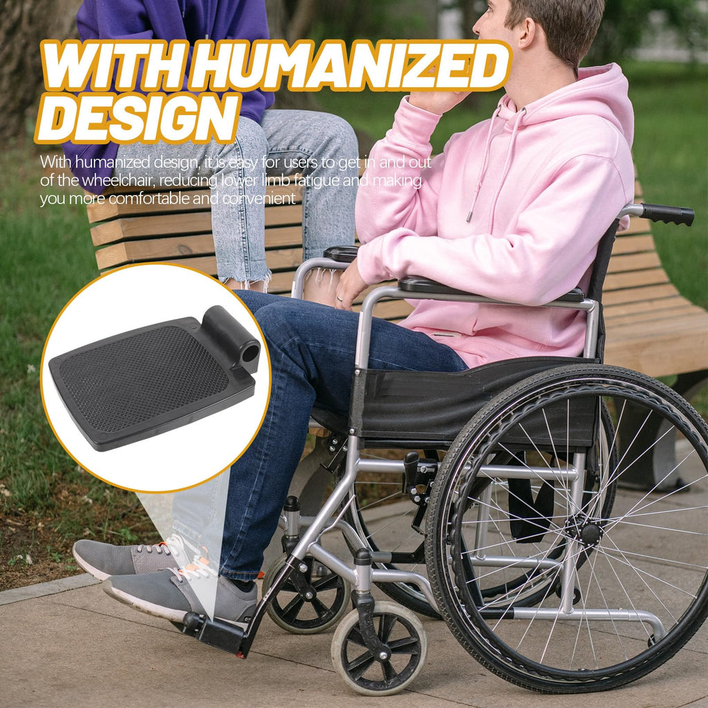 Heavy Duty Wheelchair Footplates Plastic Footrest Pair G93473