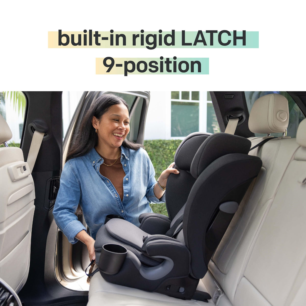 Harness Booster with Rigid Latch, 7-Position Footrest J121