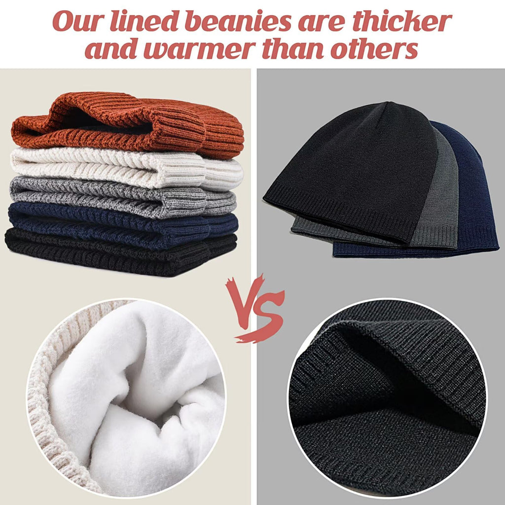 Merino Wool Knit Beanie Hat R977