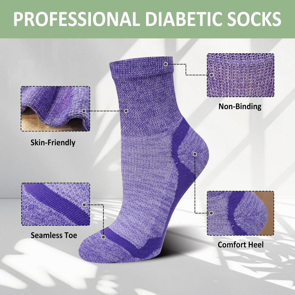 Bamboo Viscose Non-Binding Ankle Socks 5 Pairs Z477