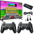 Black 4K Retro Gaming Console with 2.4G Wireless Controllers O412