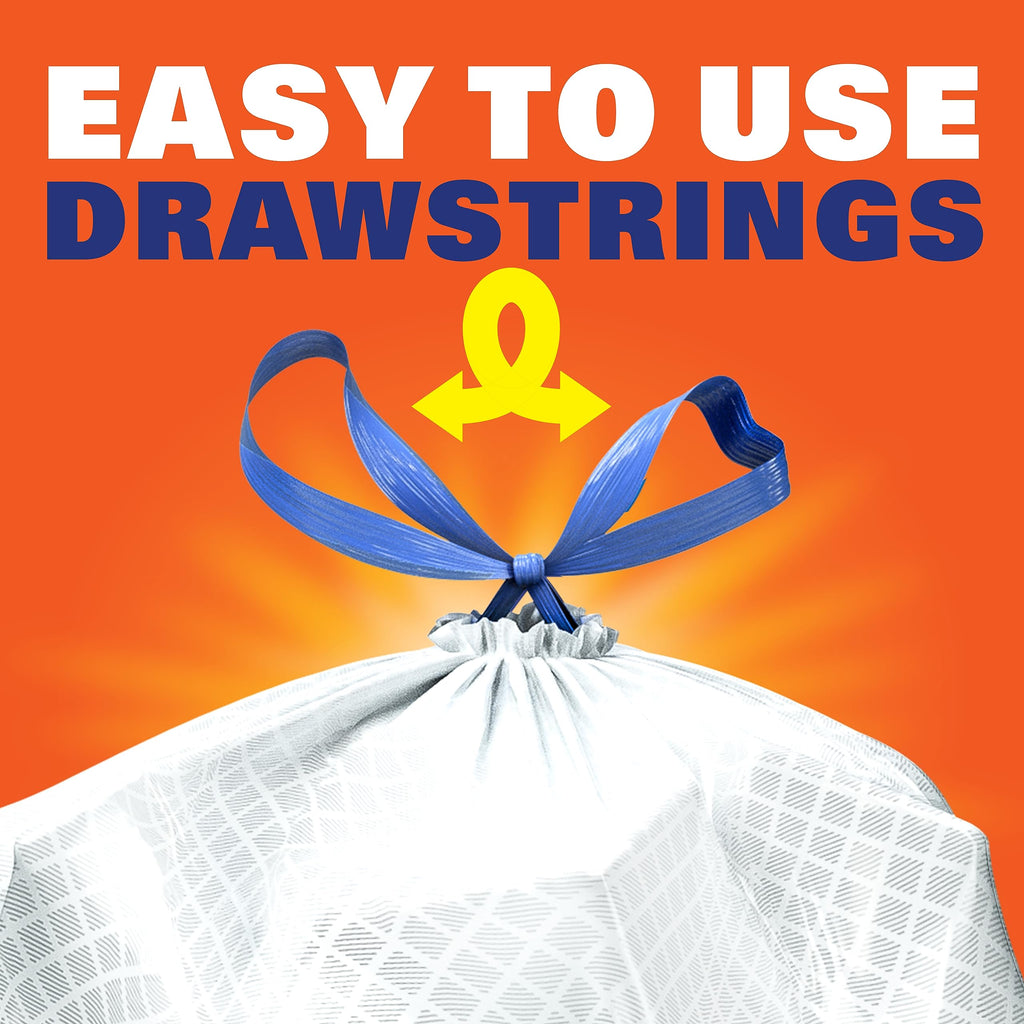 13 Gal White Kitchen Trash Bags 80ct R309299