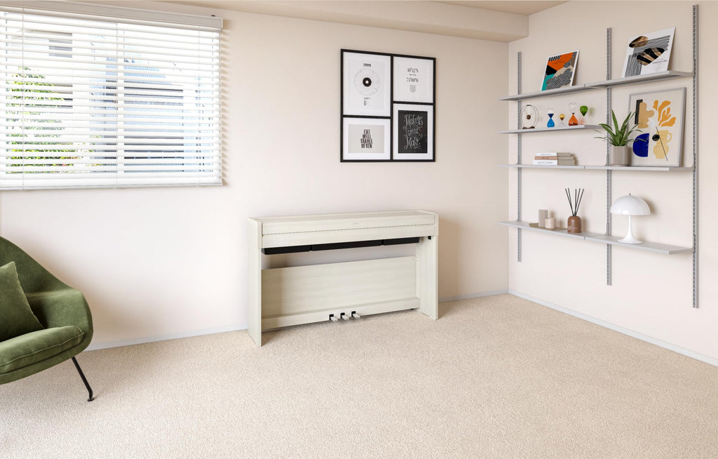88-Key Weighted Digital Piano with 3-Pedal Unit in White Birch A183716