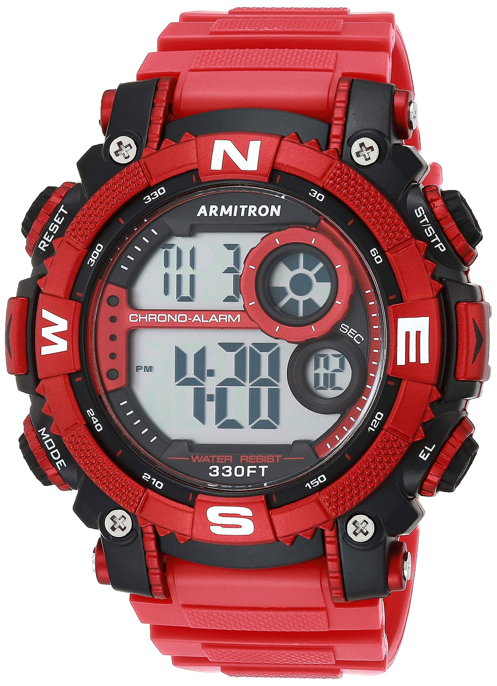 Digital Chronograph Resin Strap Watch Y43551