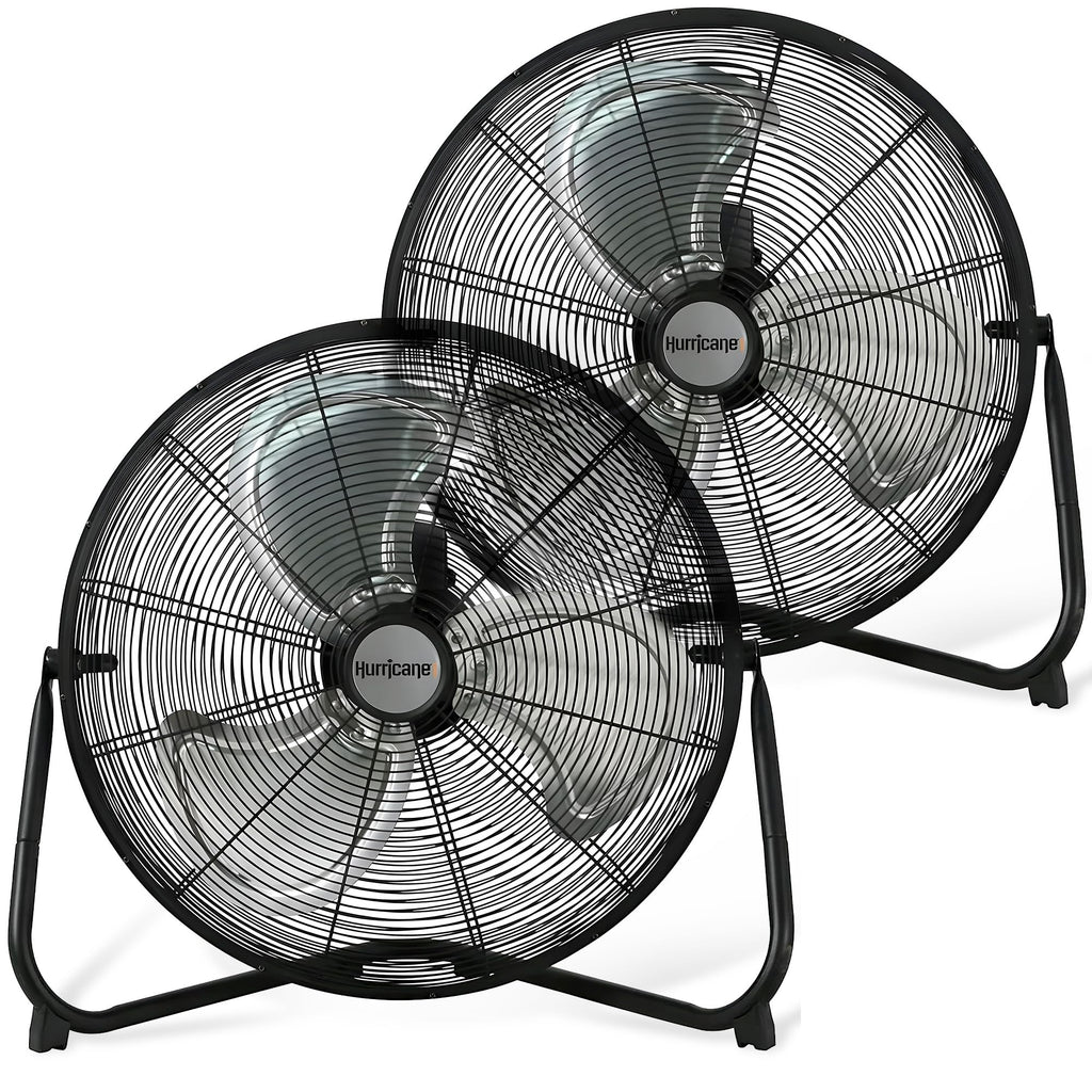 Black 20in 3 Speeds Floor Fan 2 Pack F332