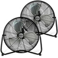 Black 20in 3 Speeds Floor Fan 2 Pack F332