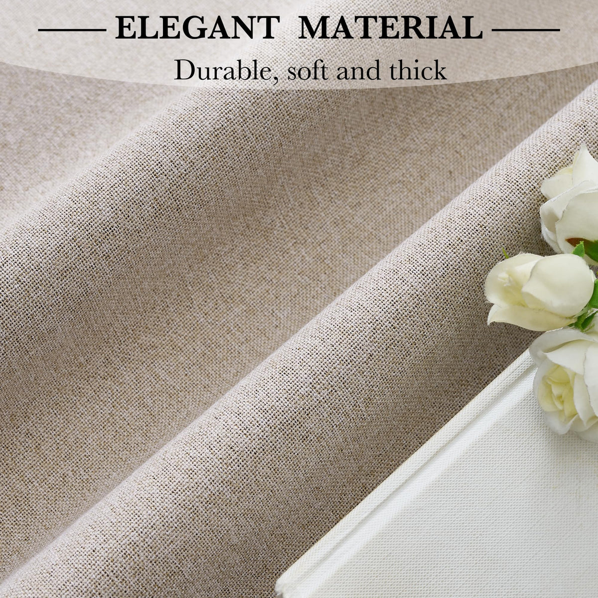 100% Blackout Linen Sliding Glass Door Curtains S555059
