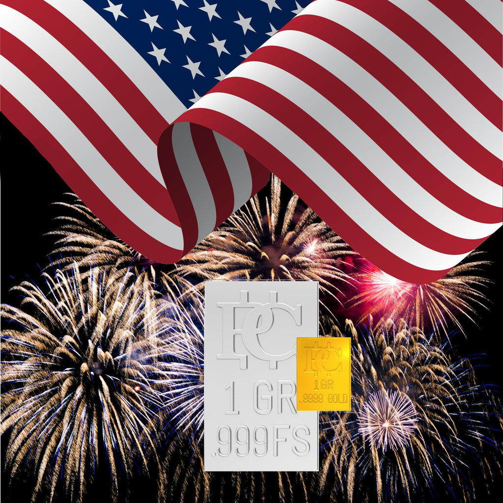 Gold and Silver Bullion Bar 1 Grain K23343