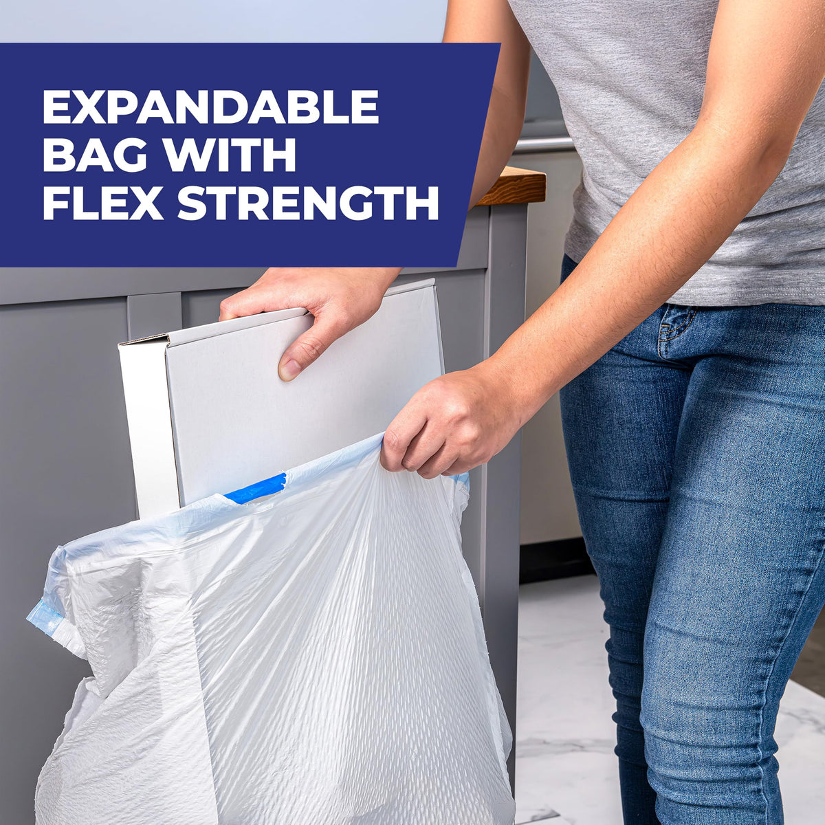 13 Gal White Kitchen Trash Bags 80ct R309299