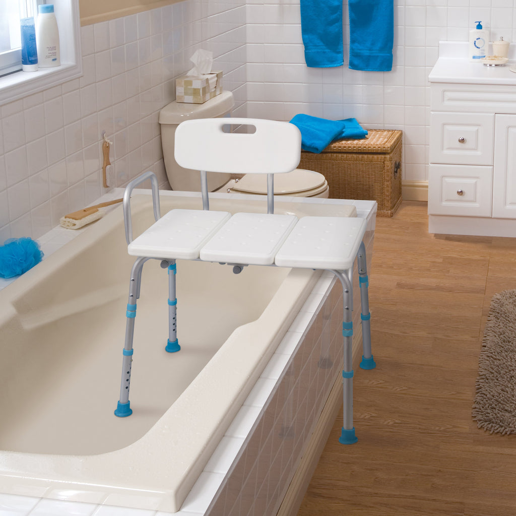 Adjustable Bath and Shower Bench with Reversible Backrest U428352