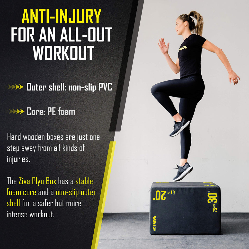 3-in-1 Plyo Box with Non-Slip PVC Cover 20x24x30" Z9560