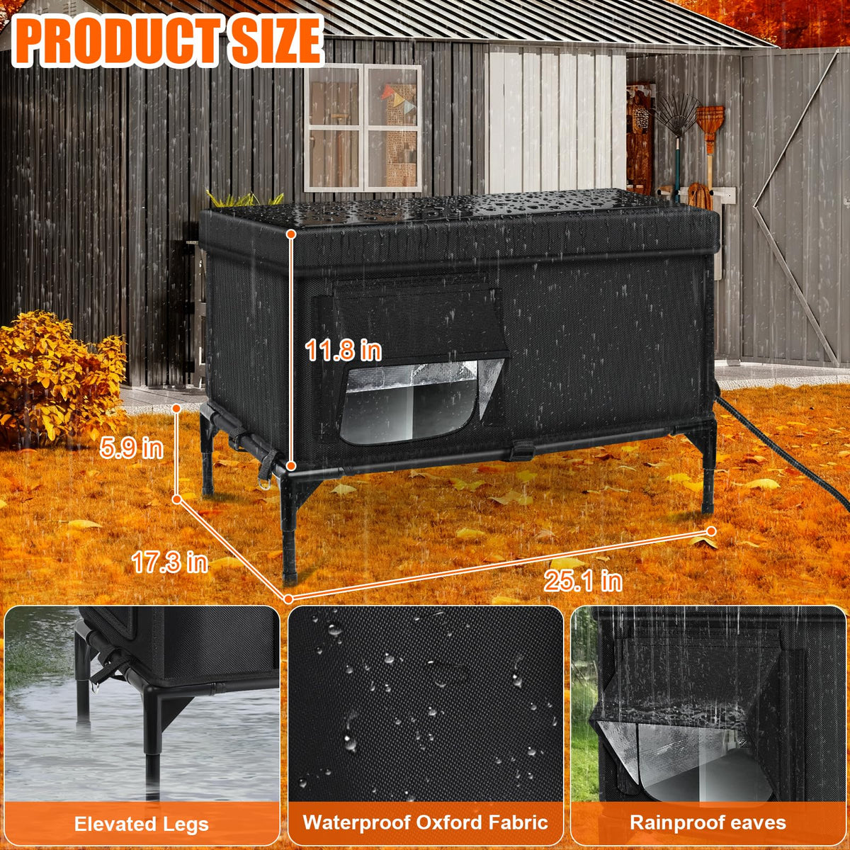 Insulated Heated Cat House Q215449