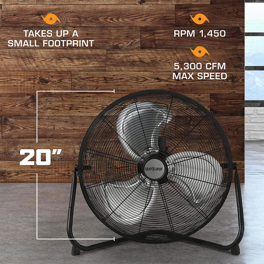 Black 20in 3 Speeds Floor Fan 2 Pack F332